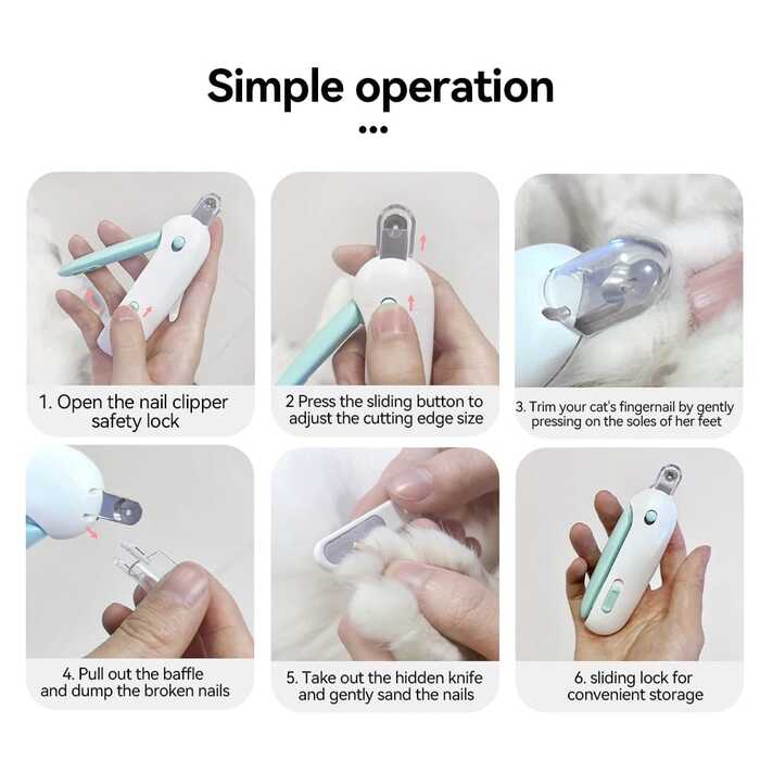 Professional Pet Nail Clippers with Adjustable Hole For Cats & Dogs