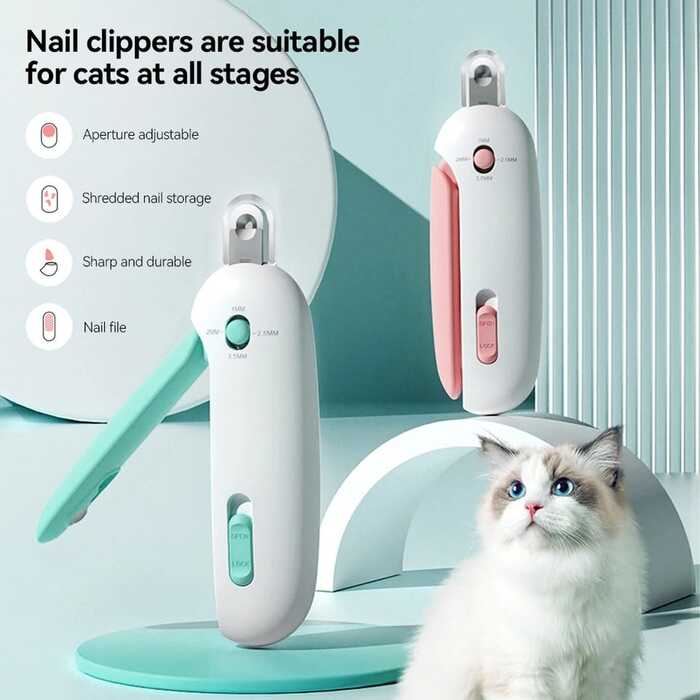 Professional Pet Nail Clippers with Adjustable Hole For Cats & Dogs