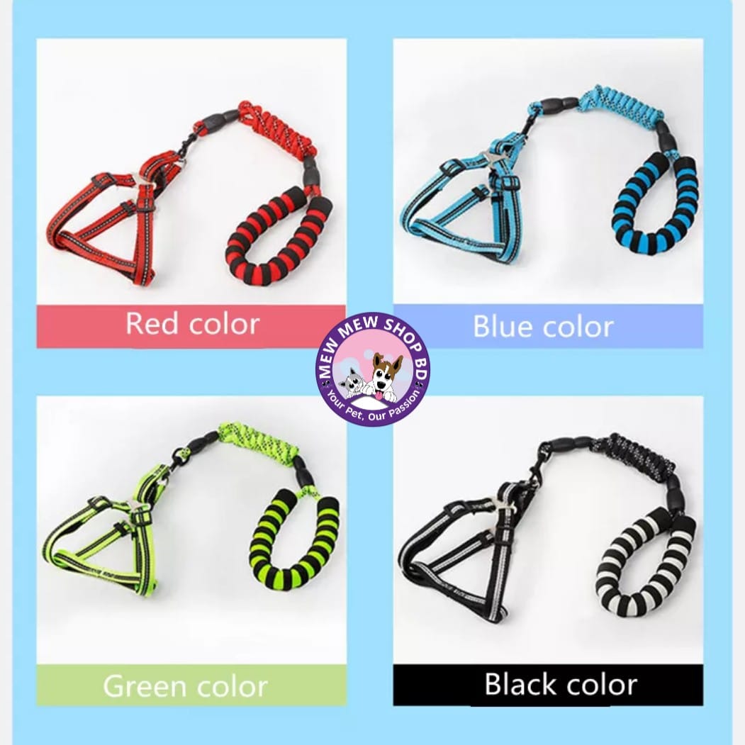 Premium Reflective Puppy & Dog Harness with Leash