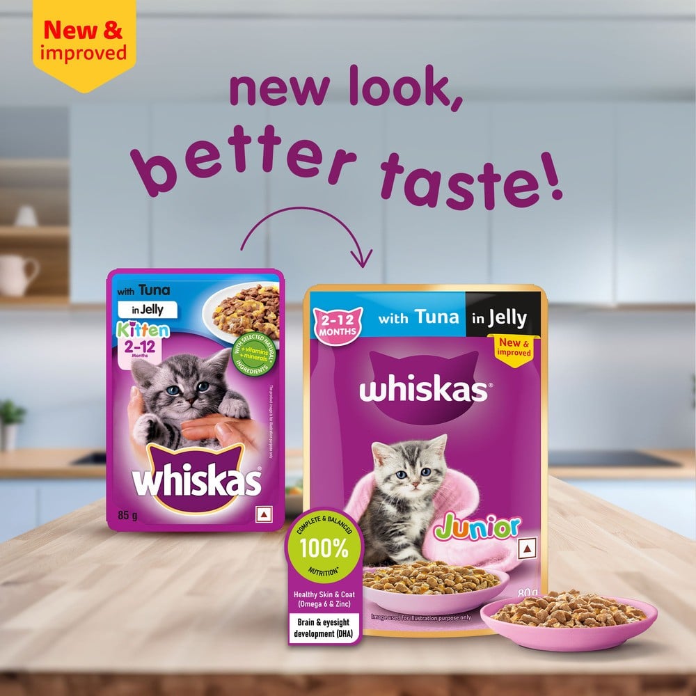 Whiskas Tuna in Jelly Kitten Pouch 80gm