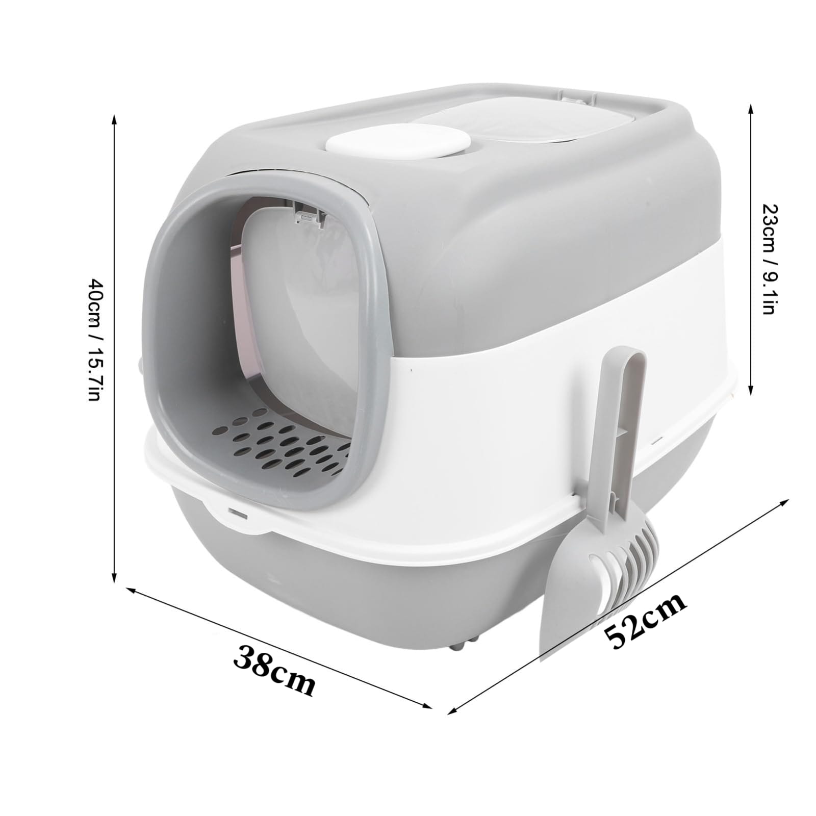 Multifunctional Super Premium Open Top Closed Litter Box with Scoop with Two Door (Inside Dhaka Only)