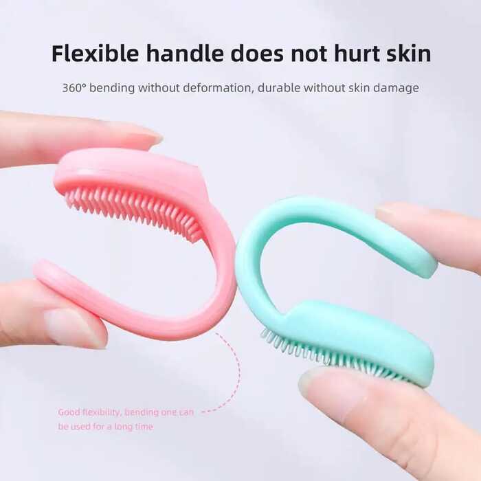 Soft Gel finger Face / Nose Cleaning brush with soft bristle cleansing brush for cleansing Teeth, Nose area for Pet Cat & Dog