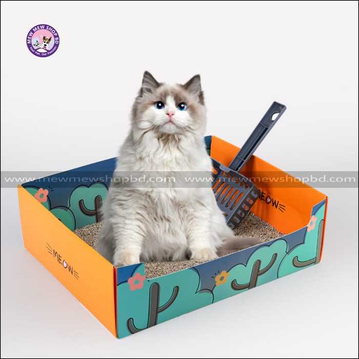 Disposable & Portable Folding Cat Litter Box for Pet Cat Indoor & Outdoor Use - MultiColour