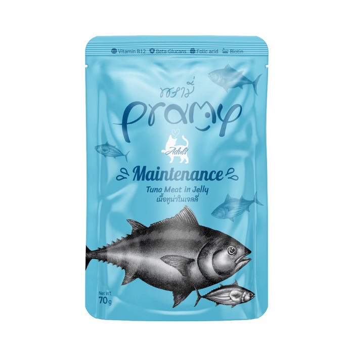 Pramy MAINTENANCE Pouch Tuna Meat in Jelly for Adult 70gm