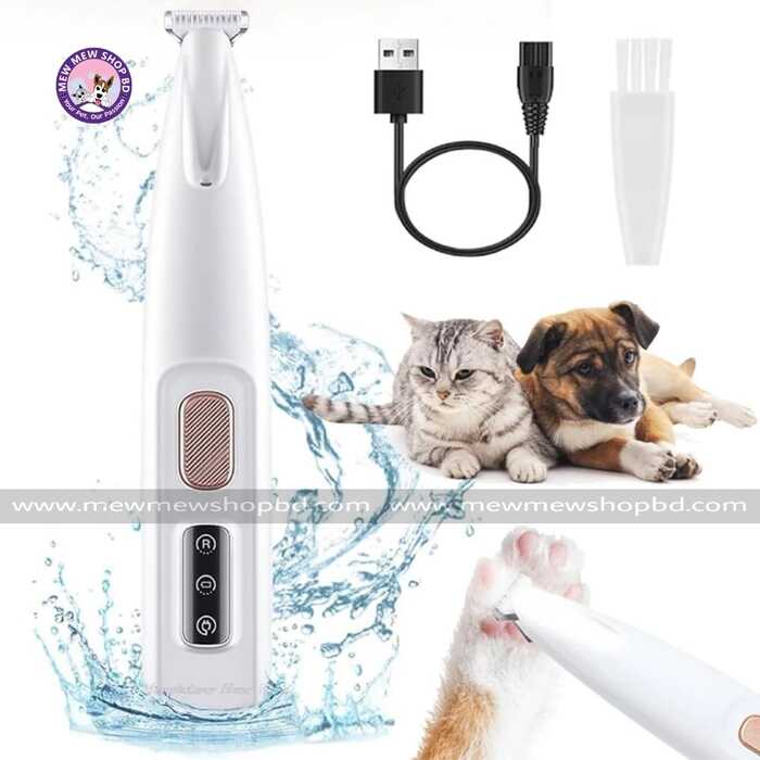 Premium Electric Pet Cat & Dog Paw Trimmer for Pedicure, Nose, Ear, Eye Fur cleaning with Light