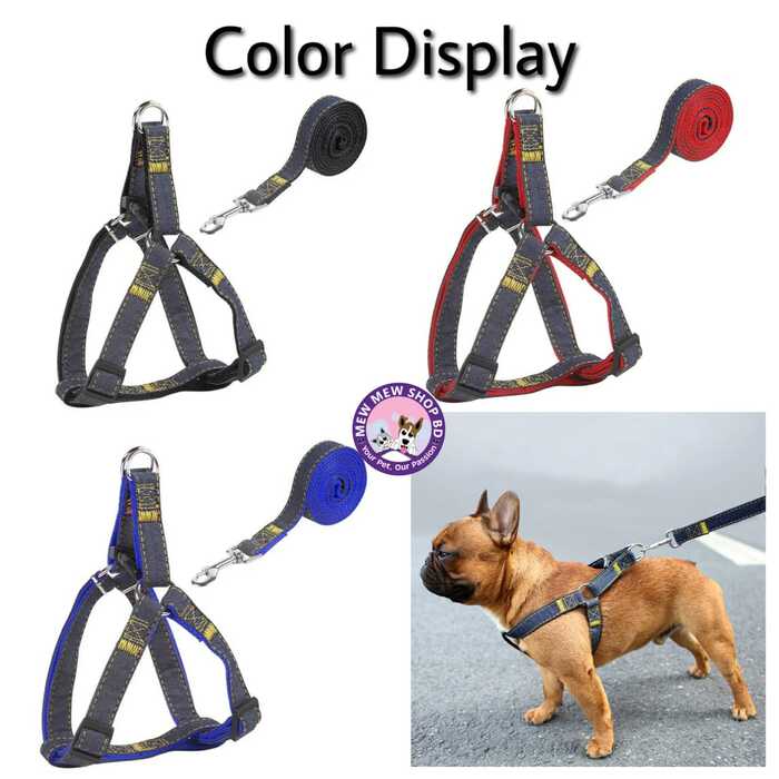 Denim Adjustable Pet Dog Harness