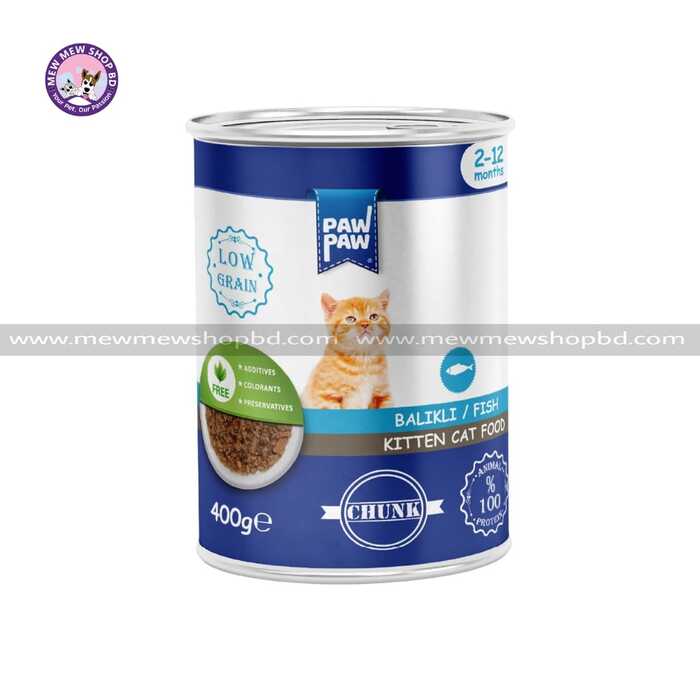 PAW PAW Low Grain Kitten Canned  Cat Food with Balikli Fish 400g