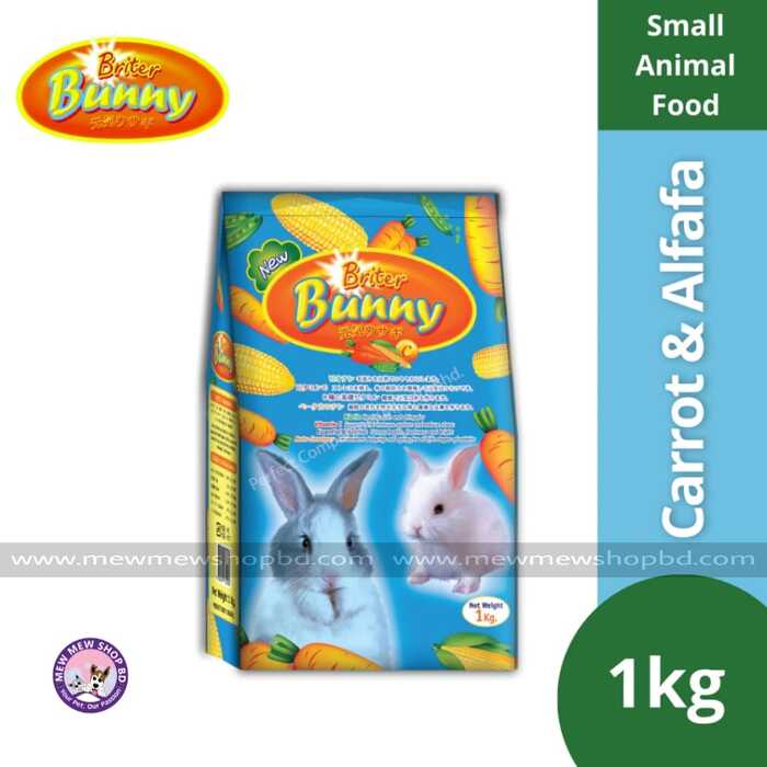 Briter Bunny Premium Rabbit Pellet Food with Carrot & Alfalfa 1kg