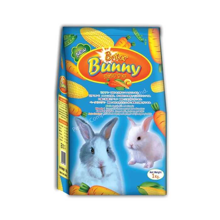 Briter Bunny Premium Rabbit Pellet Food with Carrot & Alfalfa 1kg