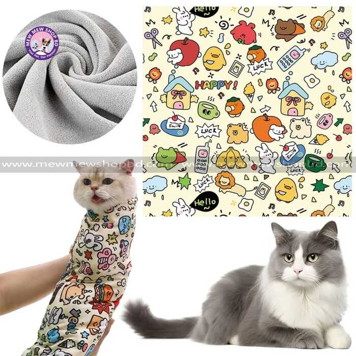 Cartoon Graffiti Multifunctional self-priming Magic wrap cat cloth Patch Cloth for Regular Grooming Service .