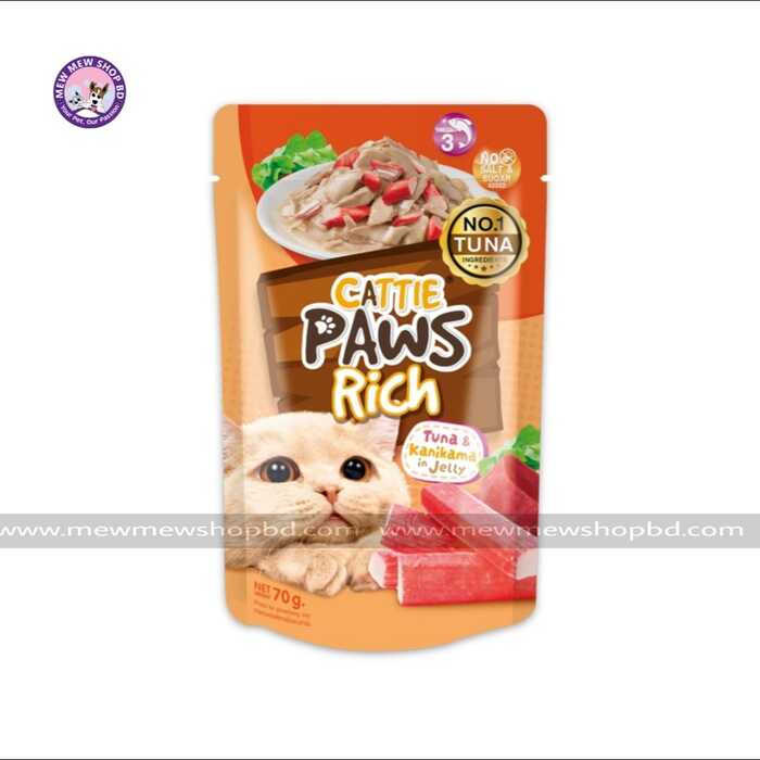 Cattie Paws Rich Tuna & Kanikama in Jelly 70g