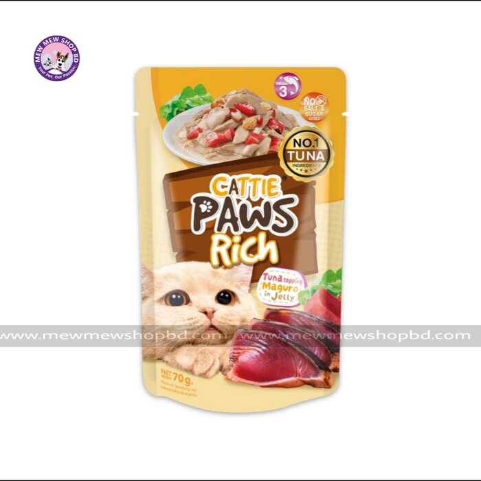 Cattie Paws Rich Tuna Topping Maguro in Jelly 70g