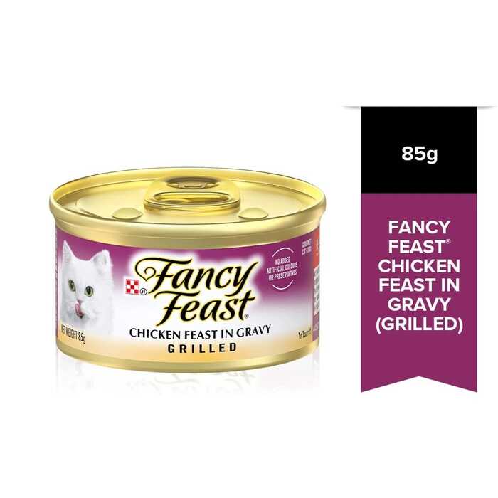 Fancy Feast Grilled Cat Can Food with Chicken Feast in Gravy 85g
