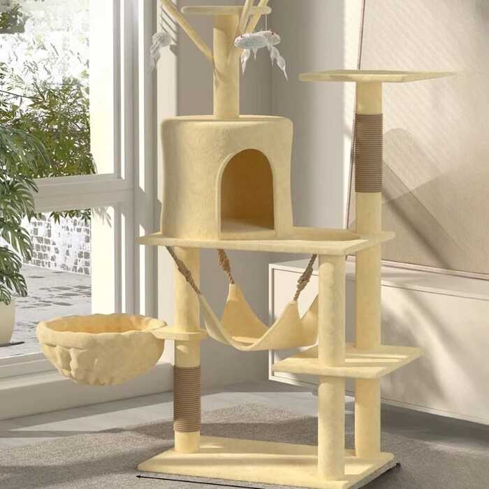 Luxury Cat Climbing Scratching Tree for Playing & Sleeping
