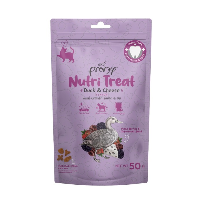 Pramy Nutri Treat Dry Cat Treat Duck & Cheese 50gm