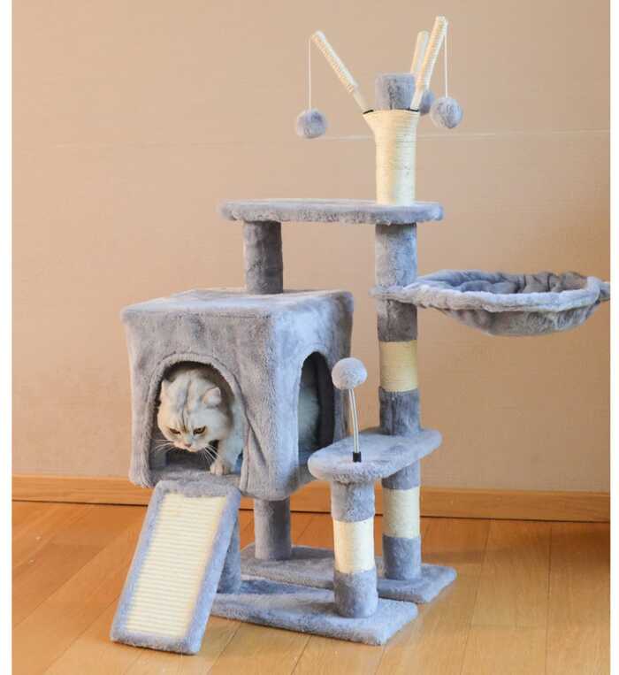 Three Layer of Double Nest Cat Exclusive Castle Cat Tree house for Scratching