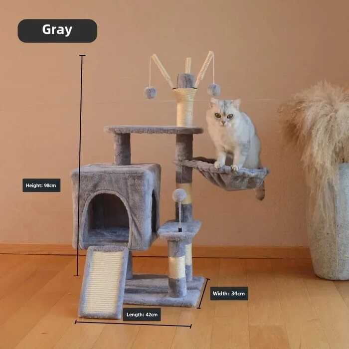 Three Layer of Double Nest Cat Exclusive Castle Cat Tree house for Scratching