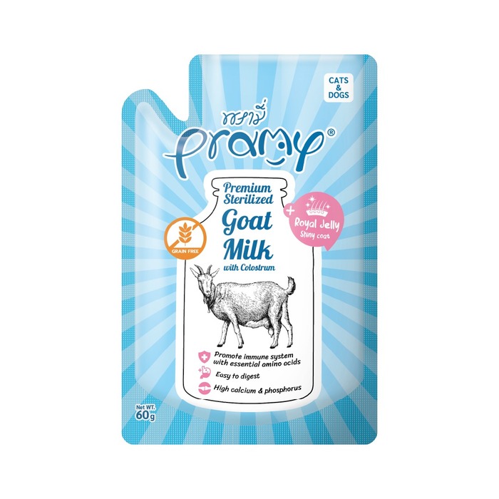 Pramy Premium Goat Milk with Colostrum & Royal Jelly for Cats & Dogs 60gm