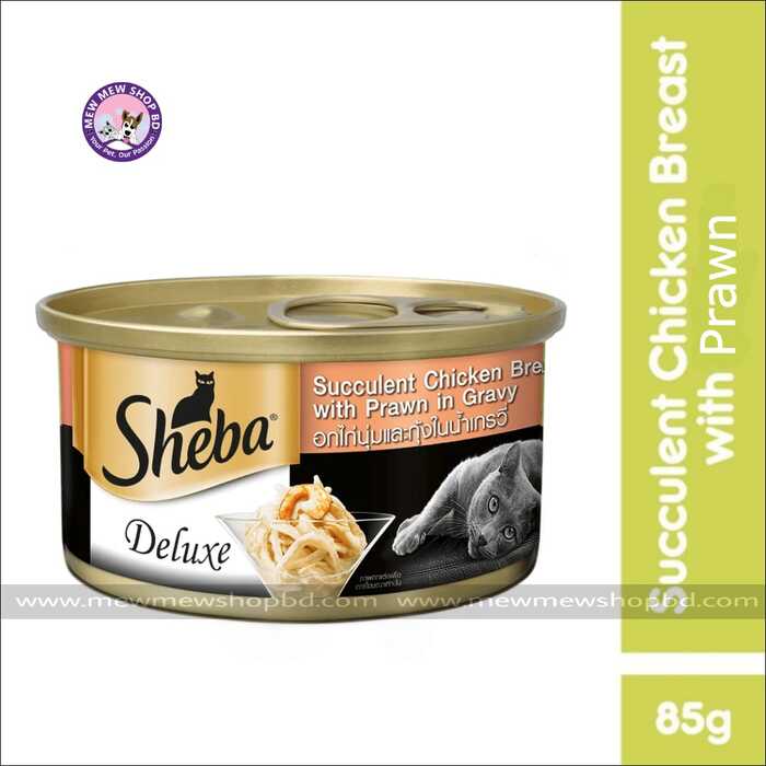 SHEBA  Premium Wet Cat Can Food  Succulent Chicken Breast with Prawn 85g