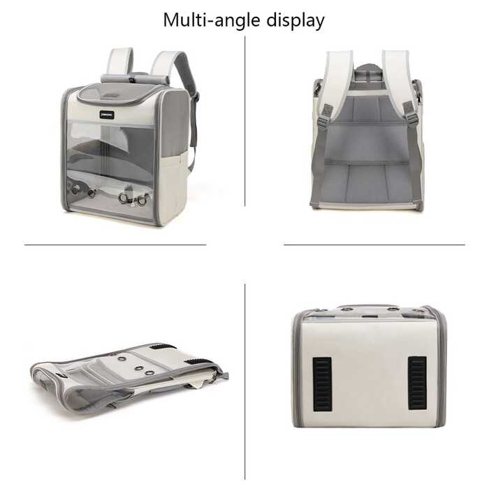 Moorpet See Through Ventilated Oxford Backpack  for Pet cat Comfortable Carrier