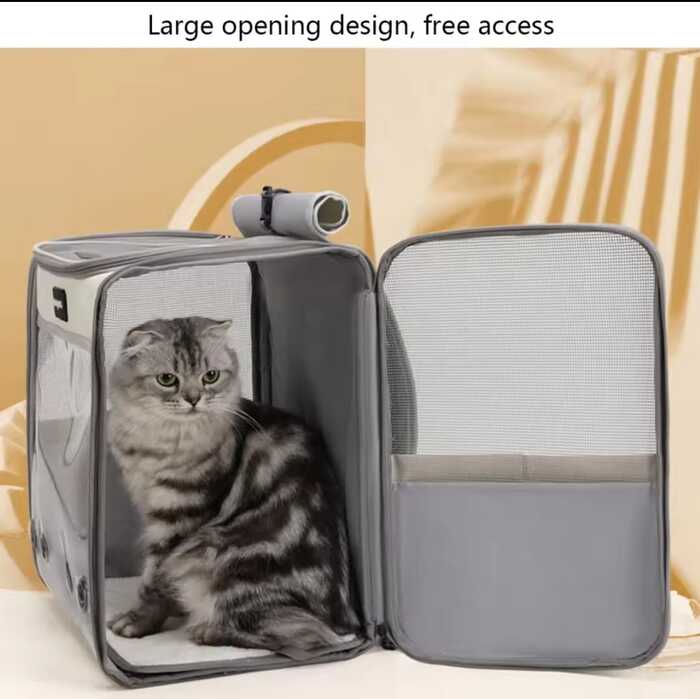 Moorpet See Through Ventilated Oxford Backpack  for Pet cat Comfortable Carrier