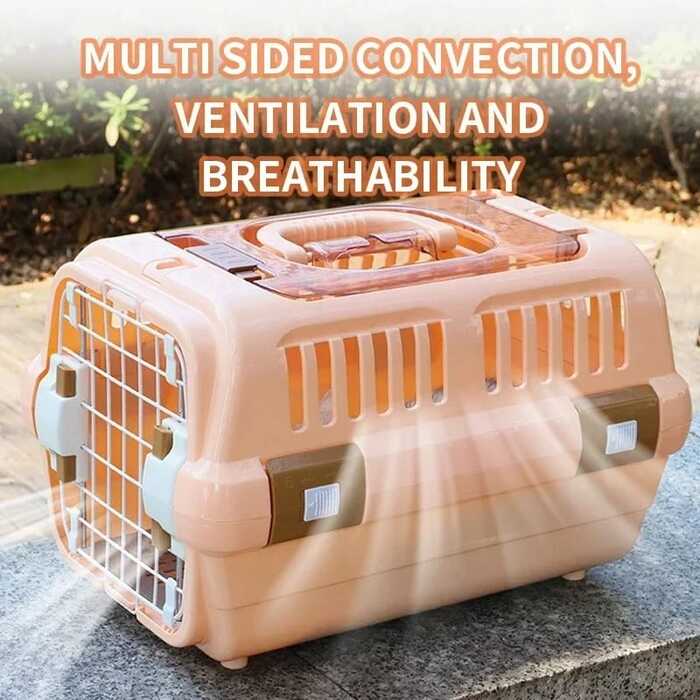 XL Size Multi Ventilation Super Premium Cat Carrier Box with Transparent Top (Without Mat)