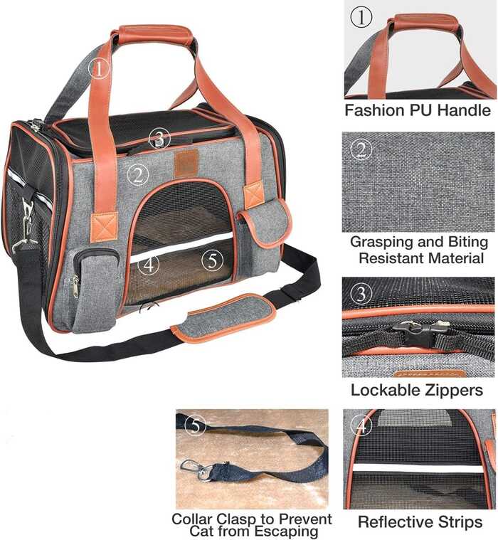 Moorpet New Design Oxford Fabric Pet Cat Carrier Shoulder Bag with Large Capacity