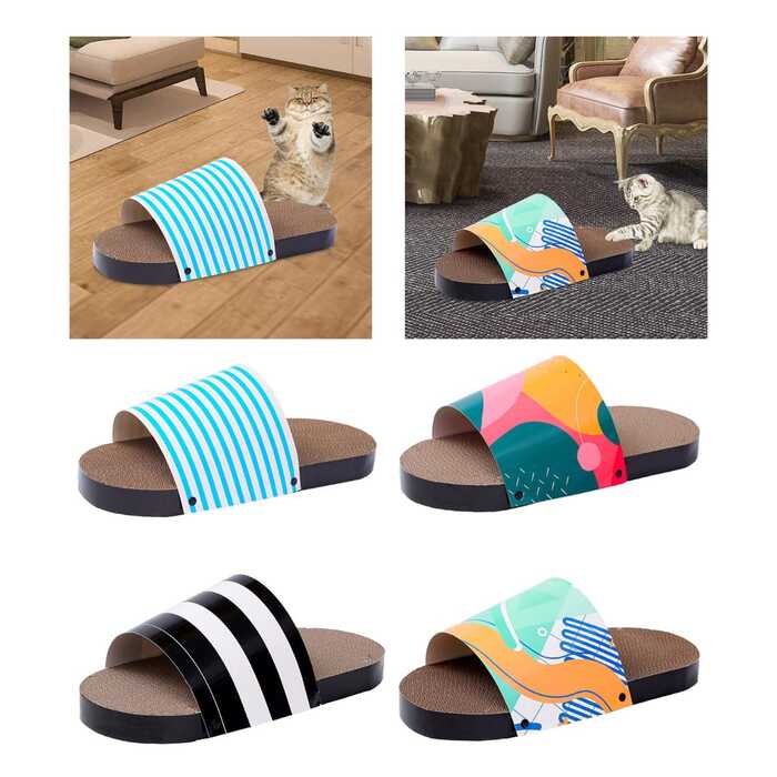 Slippers Cat Scratcher Cardboard Furniture Protection Pet Cat Scratching Board for Indoor Cats Kittens Rest