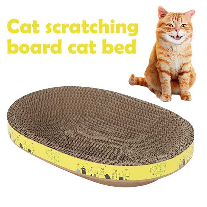 Oval Shape Pet Cat Cardboard Scratcher for Pet Cat & Kittens (Only for Dhaka Metro)
