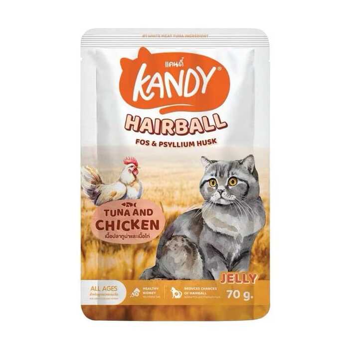 Kandy HAIRBALL Pouch with Chicken & Tuna in Jelly 70g