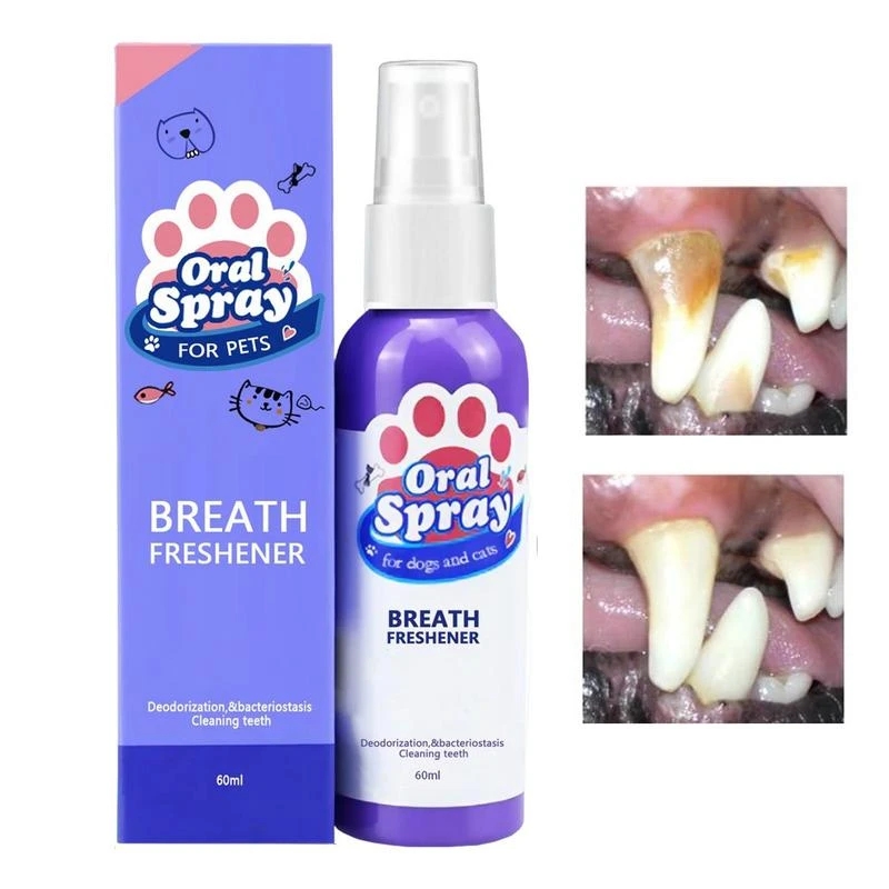 Pet Breath Freshener Dental Oral Spray Care For Cats & Dogs Cleaner 30 ml