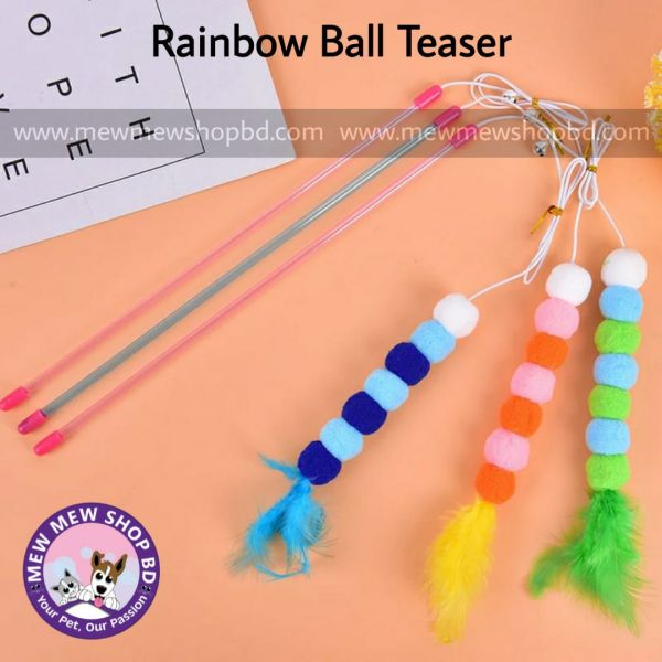 Rainbow Ball Teaser Toy For Cat
