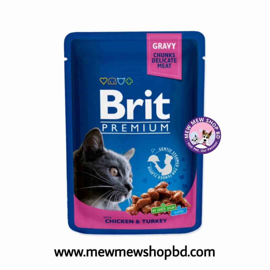 Brit Premium Adult Cat Pouch Chicken & Turkey (100g)