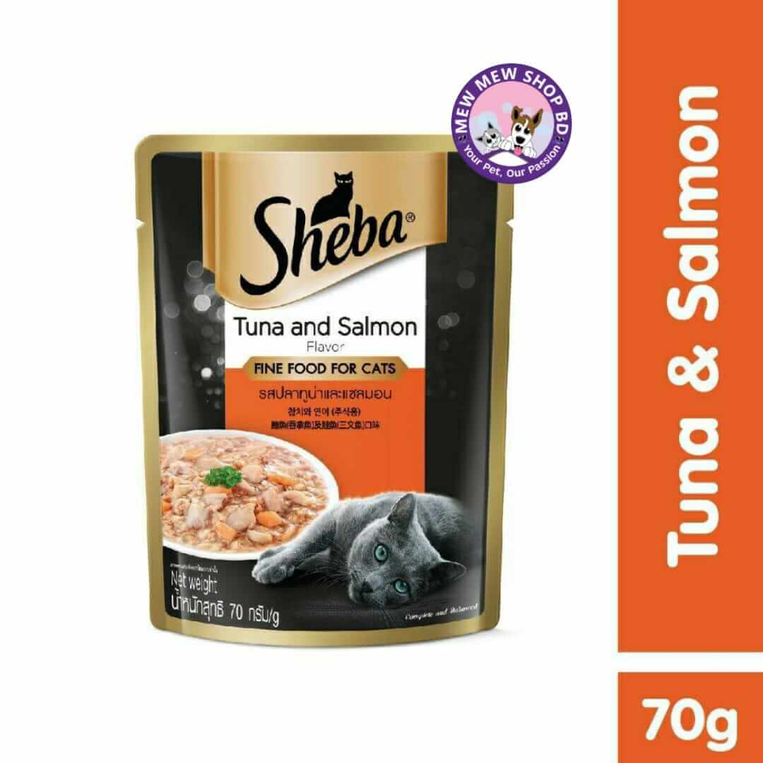 Sheba Tuna & Salmon Pouch Wet Cat Food 70g