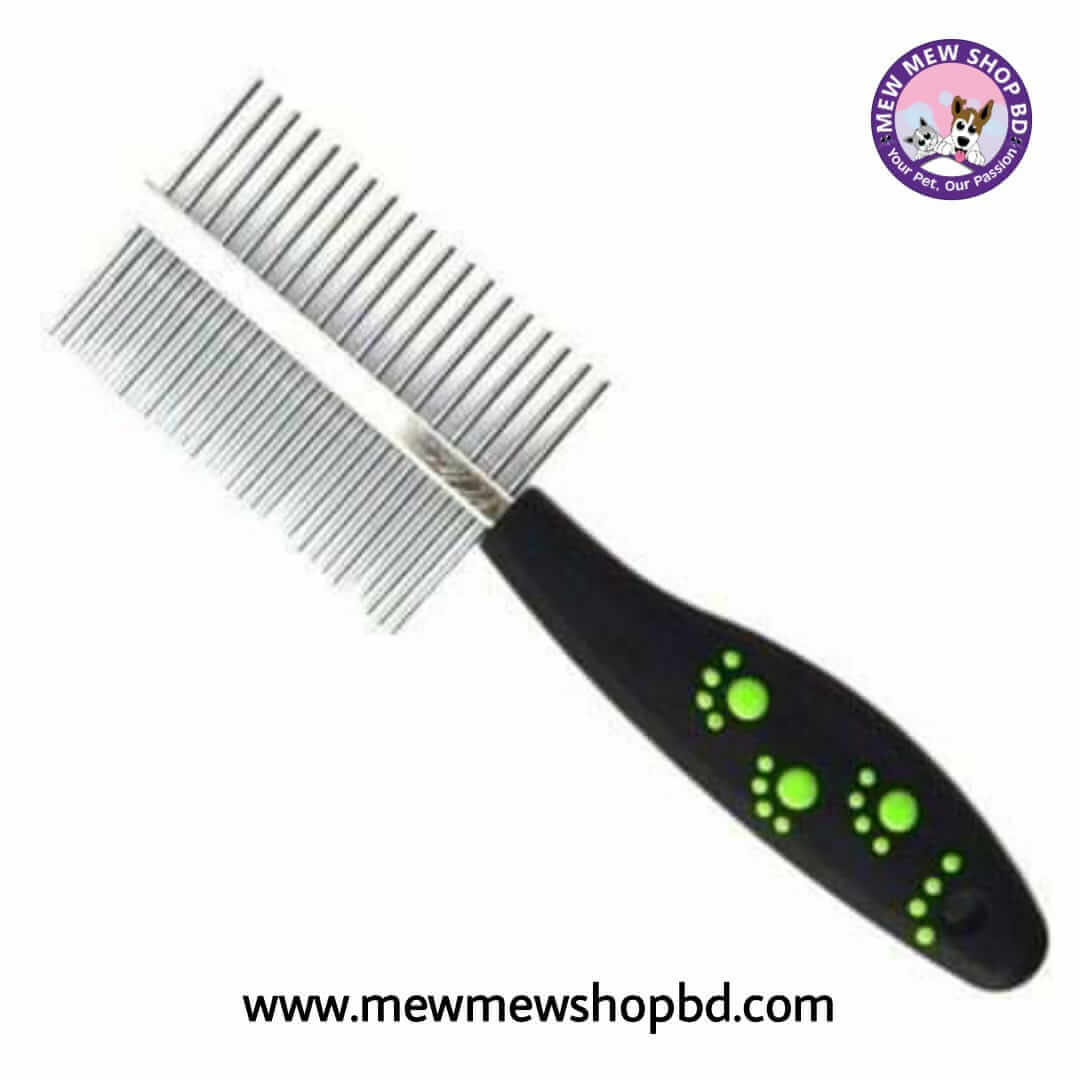 Two-sized Pet Hair Grooming & Flea Comb