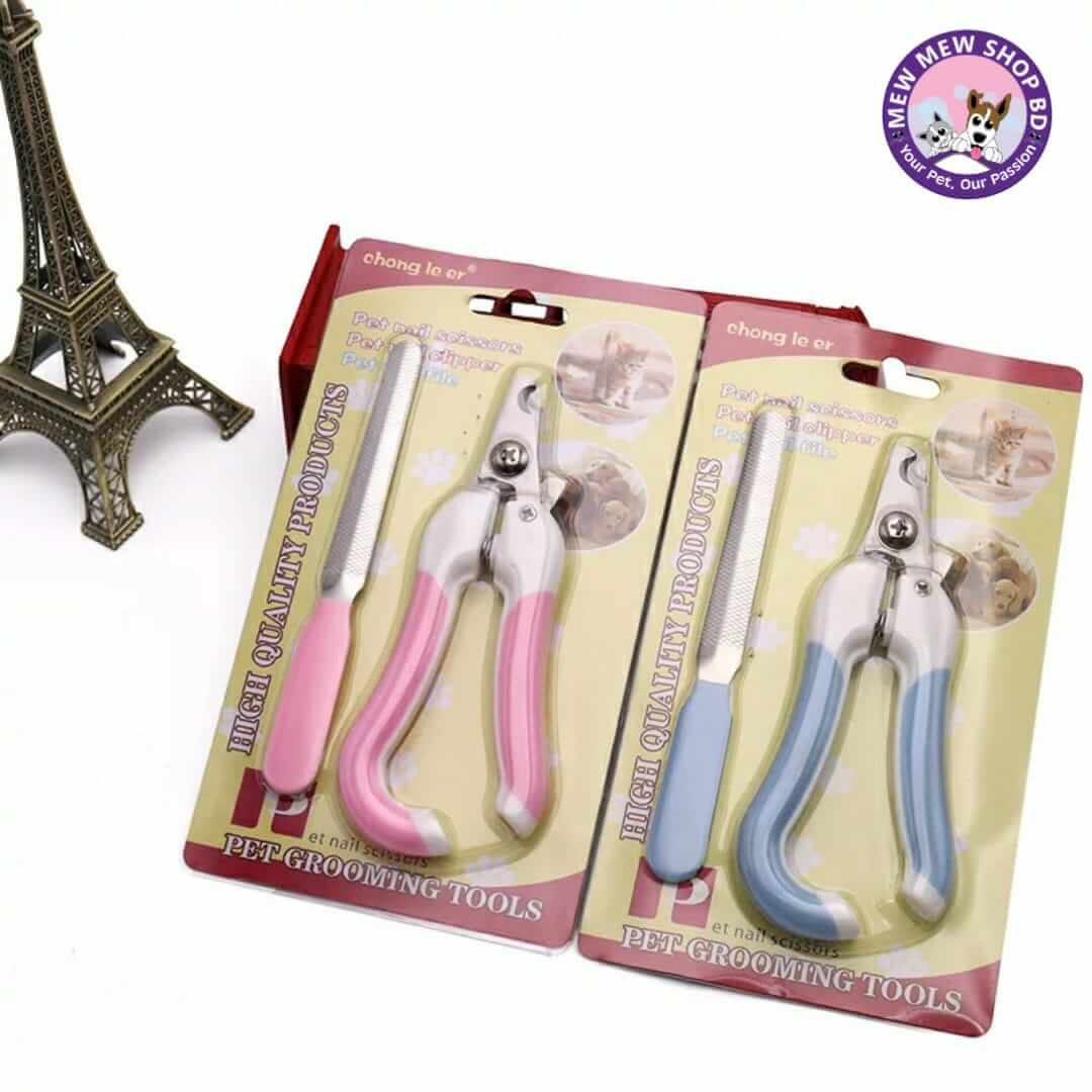 Pet Cat & Dog Nail Clippers/Cutter Set With File Angle Shape
