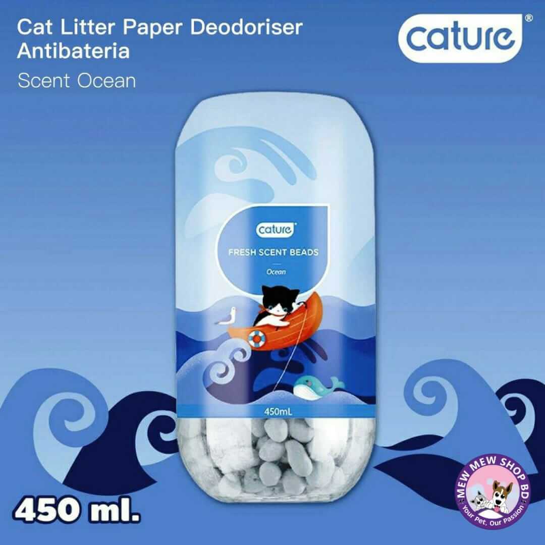 Cature Cat Litter Deodorizer - Fresh Scent Beads (Ocean) 450 ml