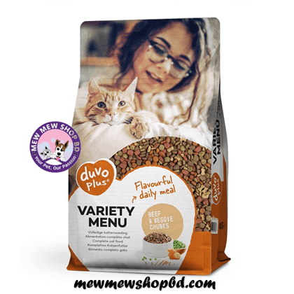 Duvo Plus Cat Food All Bread Variety Menu With Beef & Veggie Chunks - 4kg