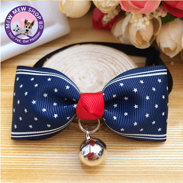 Premium Pet Bow Tie || Star-Blue