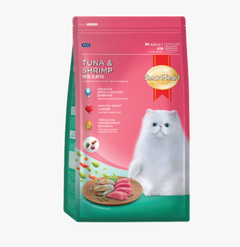SmartHeart Cat Dry Food Tuna & Shrimp - 3Kg (Adult)