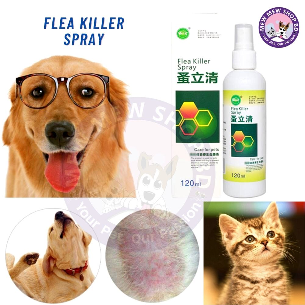 Flea Killer Spray For Cats & Dogs 120ml