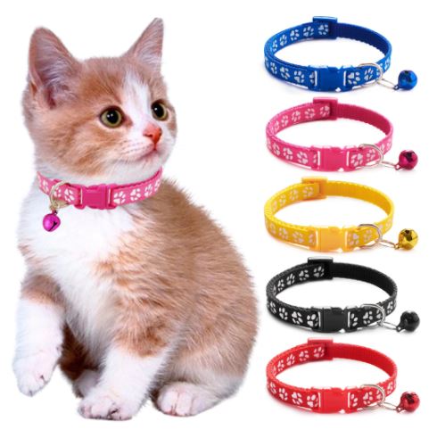 FootPrint Adjustable Collar Bell - Adjustable Collar For Cat
