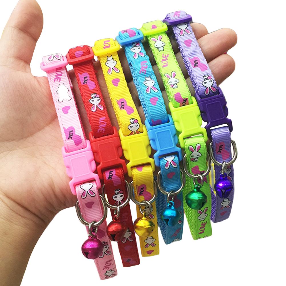 Cute Rabbit Printed Cat Collar || Quick Release Buckle Cat Puppy Collar