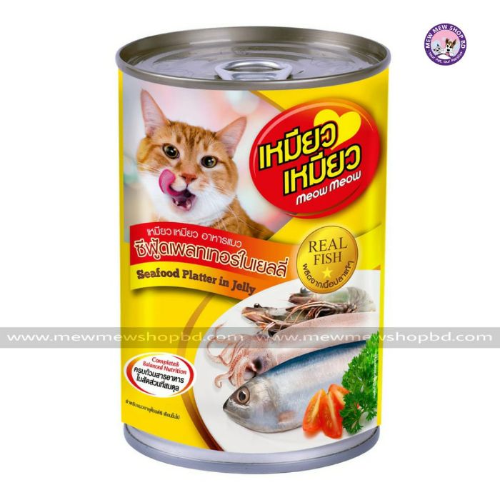 Meow Meow Cat Can Food Seafood Platter in Jelly 400g
