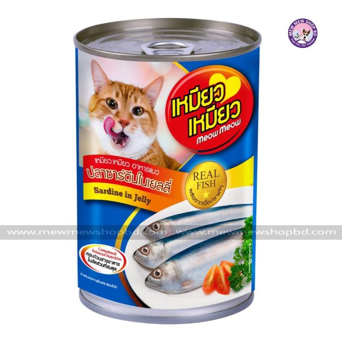 Meow Meow Cat Can Food Sardines in Jelly 400g
