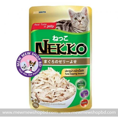 NEKKO Cat Pouch Tuna Topping Sasami in Jelly 70gm