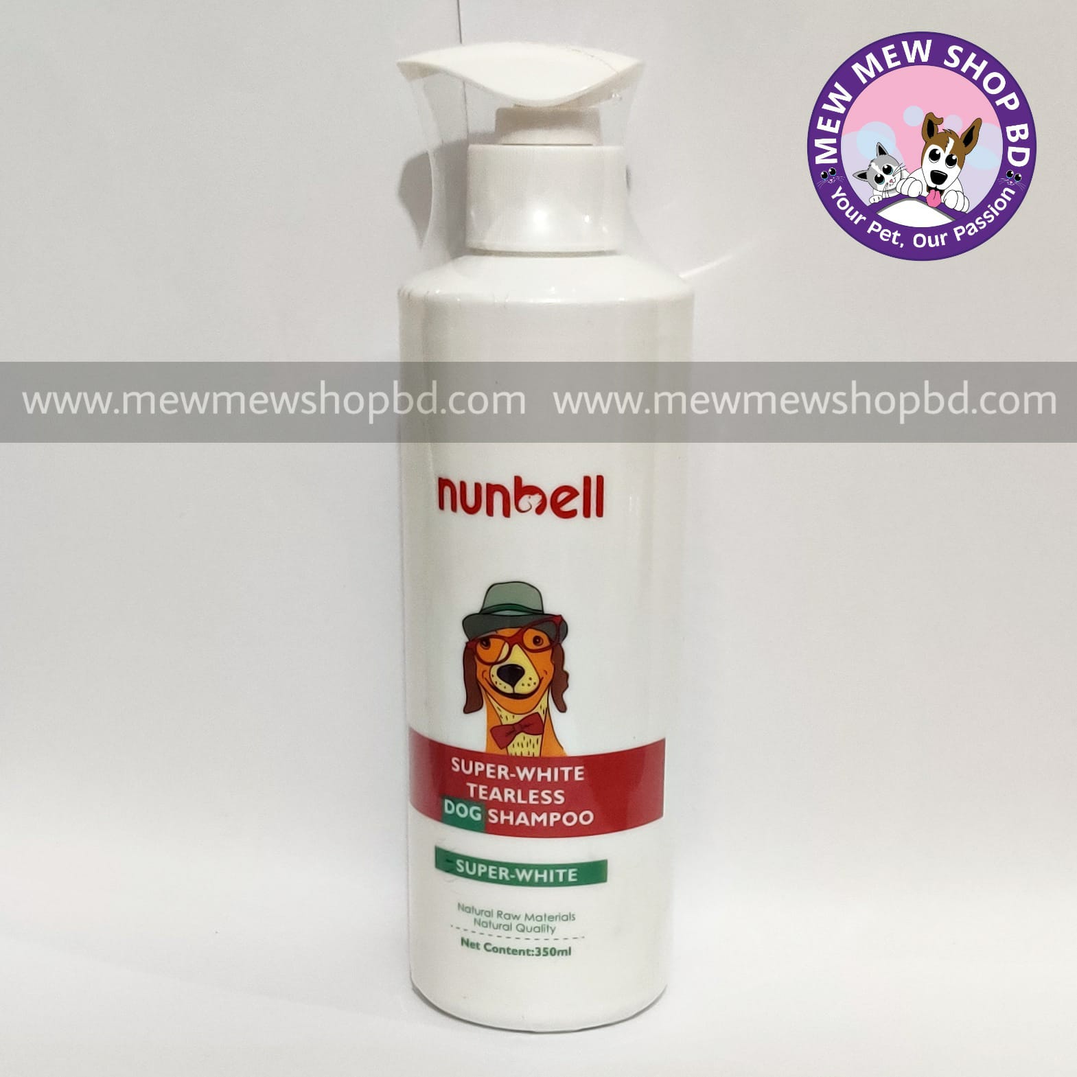Nunbell Super White Tearless Dog Shampoo 350ml