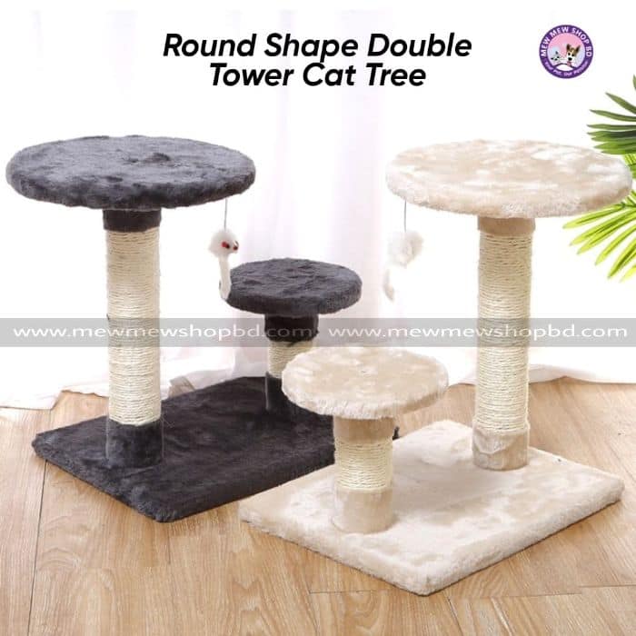 Round Shape Double Tower Cat Tree