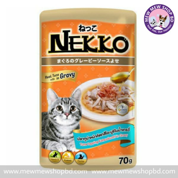 Nekko Pouch Tuna Topping Katsuobushi Gravy- 70g