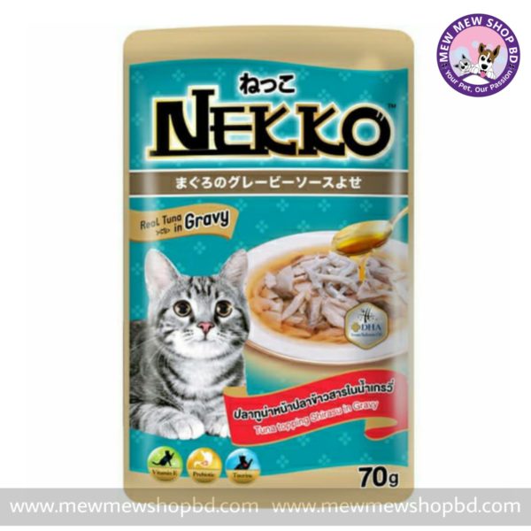 Nekko Pouch Tuna Topping Shirasu in Gravy - 70g